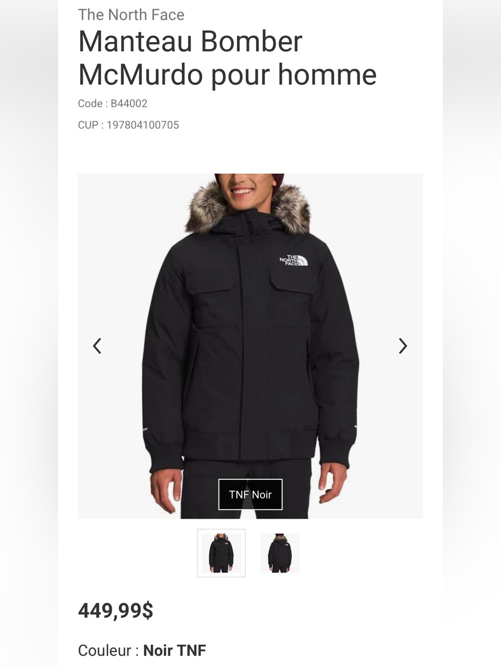 THE NORTH FACE, the Bomber McMurdo winter coat!